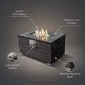 32 In. Propane Fire Pit Table, 40,000 BTU Auto-Ignition Gas Fire Table for outside Patio