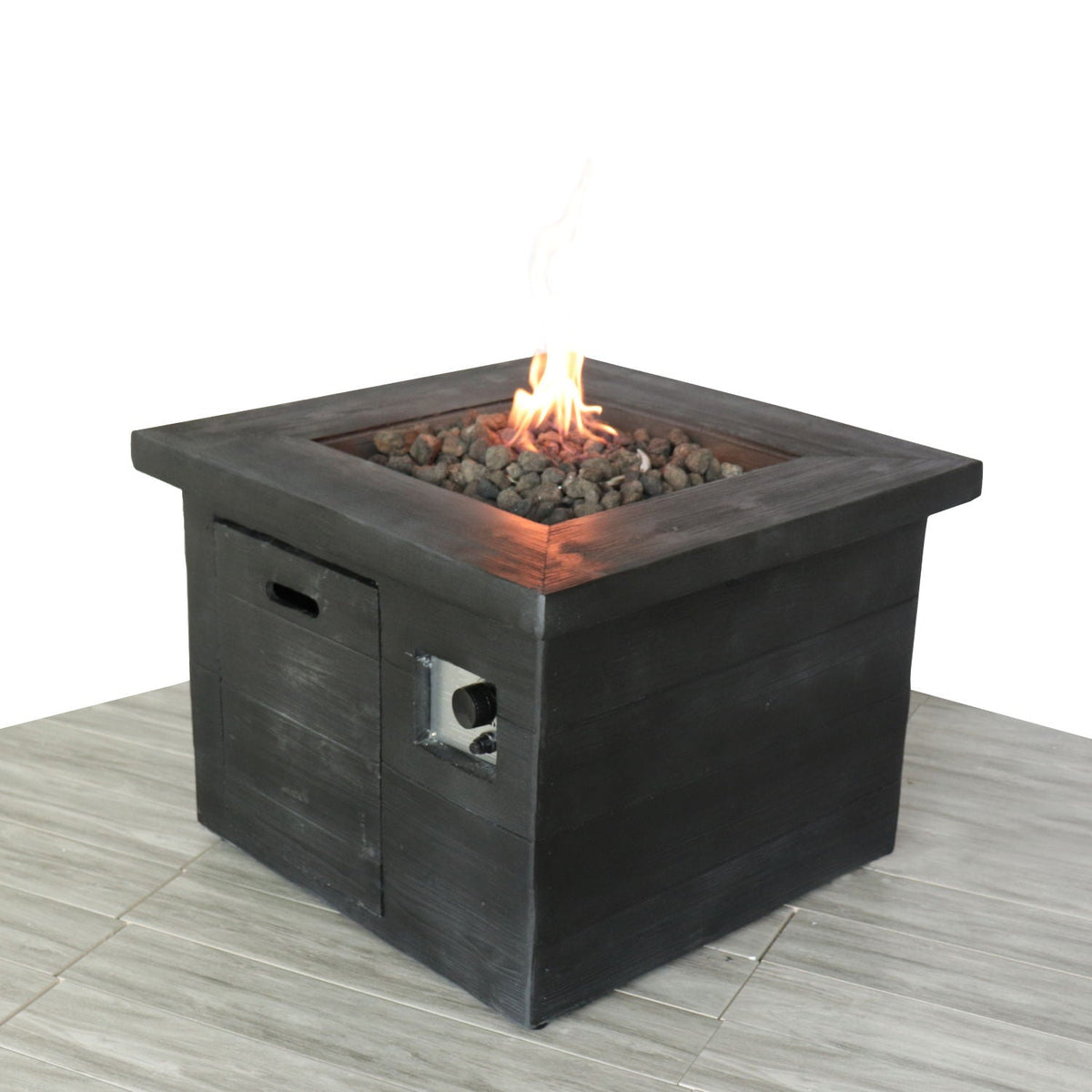 Charcoal Fiber Reinforced Fire Pit Table with 40,000 BTU Output