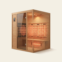 6-Person Cedar Infrared Sauna with 10 Carbon Heaters — How It Works