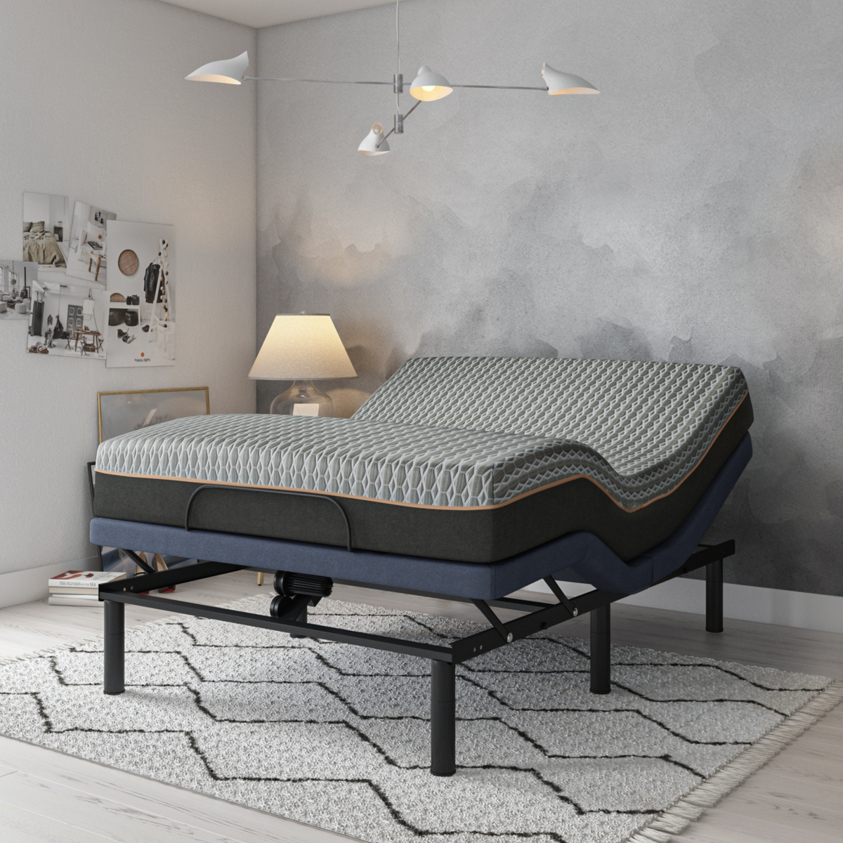 BT3000 Queen Adjustable Bed Base With Head and Foot Position Adjustment