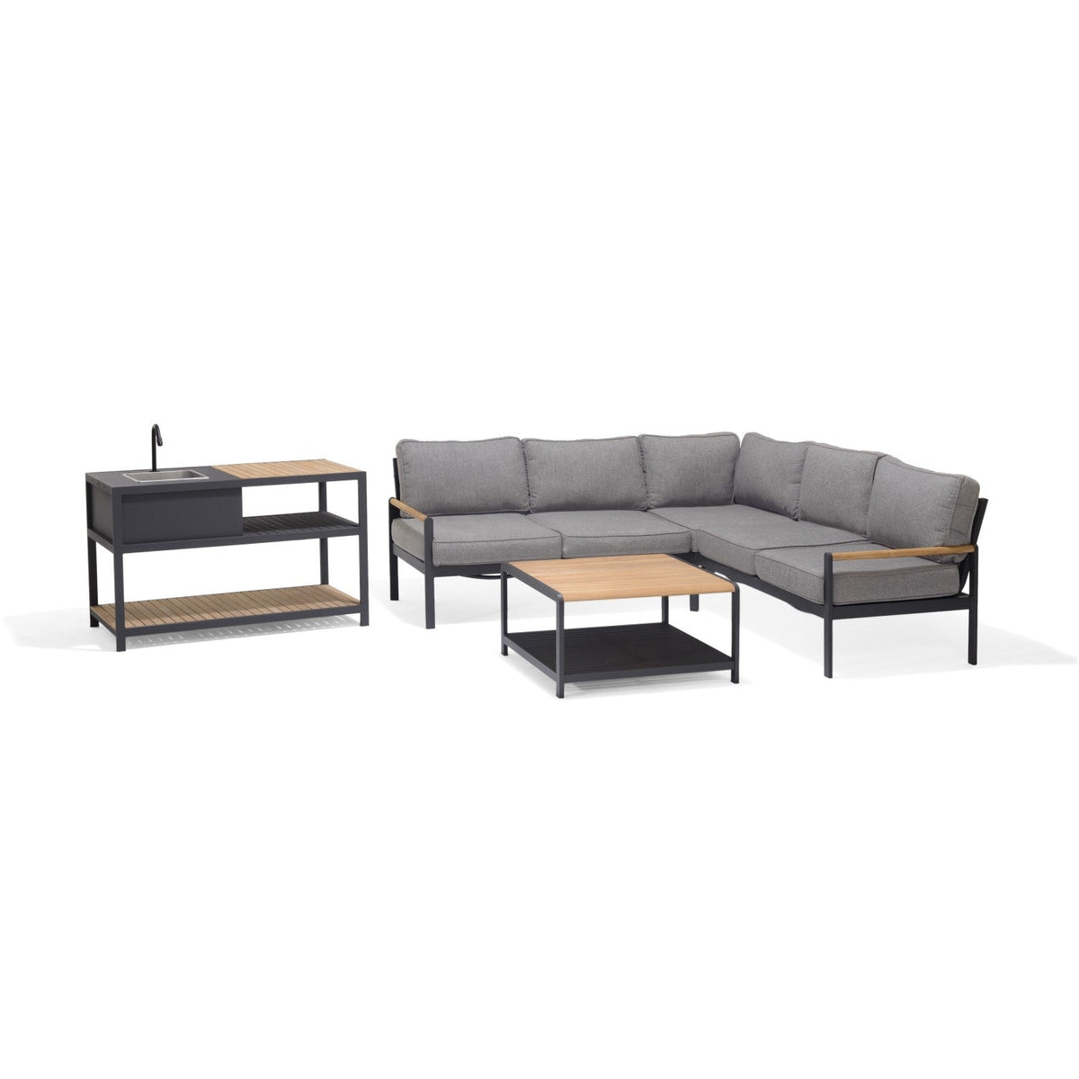 Amber Deluxe Kitchen Corner Set - 4pc