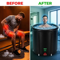 Pro Elite Recovery 90Cm Ice Pod Ice Bath Therapy Inflatable DWF Cold Plunge Tub for 03Hp Water Chiller for Athletes — Before & After