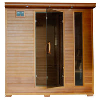 Infrared Sauna Built for Family Wellness, 6-Person Cedar Construction, 10 Carbon Heaters, Ultra-Low EMF