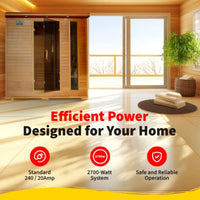 Infrared Sauna Built for Family Wellness, 6-Person Cedar Construction, 10 Carbon Heaters, Ultra-Low EMF